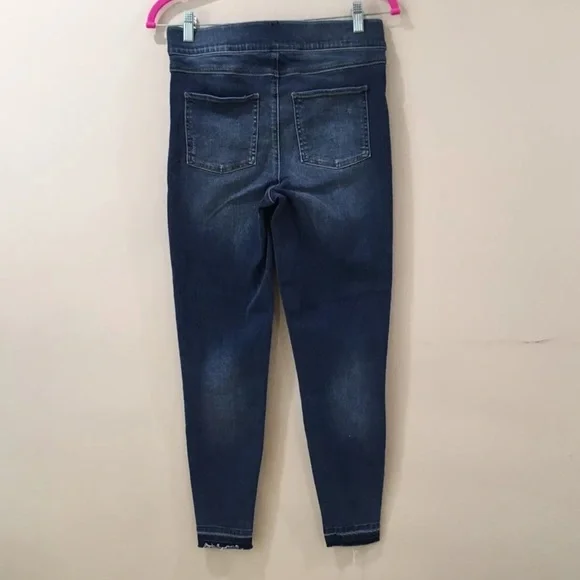 SPANX jeans legging pants Distressed Skinny Blue hi rise size m - Picture 3 of 5